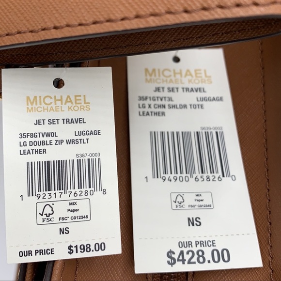 MICHAEL KORS LG XCHAIN SHOULDER TOTE & WALLET-WRISTLET-PHONE CASE SET - Picture 16 of 16